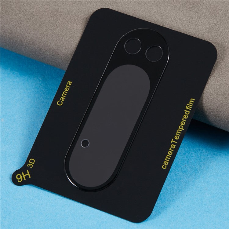 2Pcs for Google Pixel 9 Pro XL Camera Lens Protector Silk Printing 3D Arc Edge Tempered Glass Lens Film