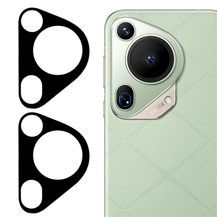 2Pcs for Huawei Pura 70 Ultra Camera Lens Protector Scratch-Proof 3D Arc Edge Film with Black Circle