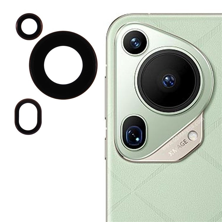 1 Set For Huawei Pura 70 Ultra Camera Lens Protector Tempered Glass Rear Lens Film -  Brown