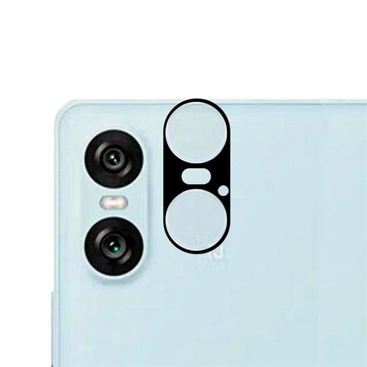 RURIHAI For Sony Xperia 10 VI Camera Lens Protector Silk Screen Black Ultra Clear Lens Film