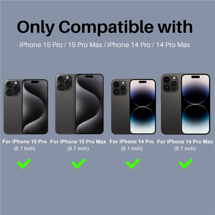 NORTHJO 2 Sets for iPhone 14 Pro / 14 Pro Max / 15 Pro / 15 Pro Max Tempered Glass Lens Protector CD Veins Metal Ring Lens Guard - Black