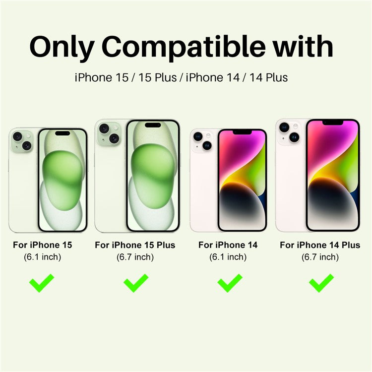 NORTHJO 3 Sets for iPhone 15 / 15 Plus / 14 / 14 Plus Lens Protector Glitter Metal Ring Tempered Glass Lens Film - Green