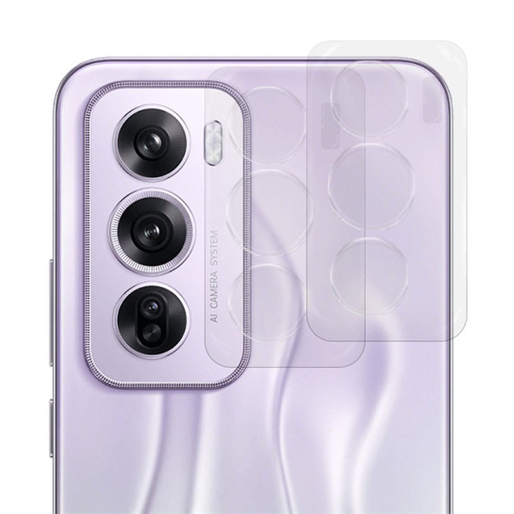 RURIHAI 2Pcs For Oppo Reno12 Pro 5G (Global) Camera Lens Protector 3D High Transparency Lens Film