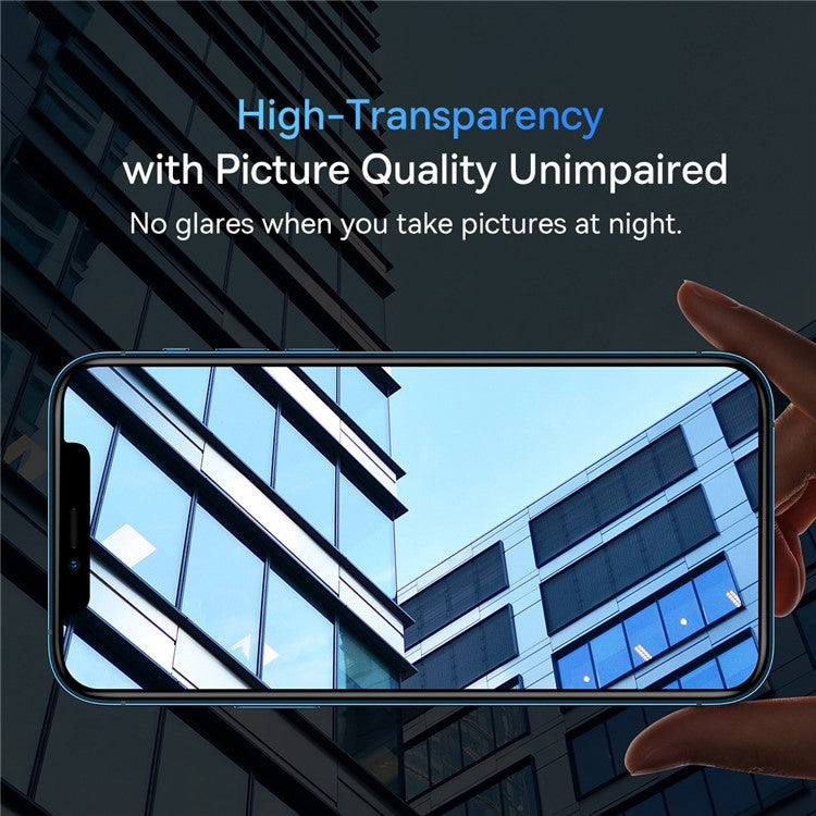 BASEUS 2Pcs  /  Set for iPhone 14 Pro 6.1 inch / 14 Pro Max 6.7 inch Full-frame Lens Film 0.3mm Clear Anti-explosion Anti-fingerprint Tempered Glass+PC Camera Lens Protector