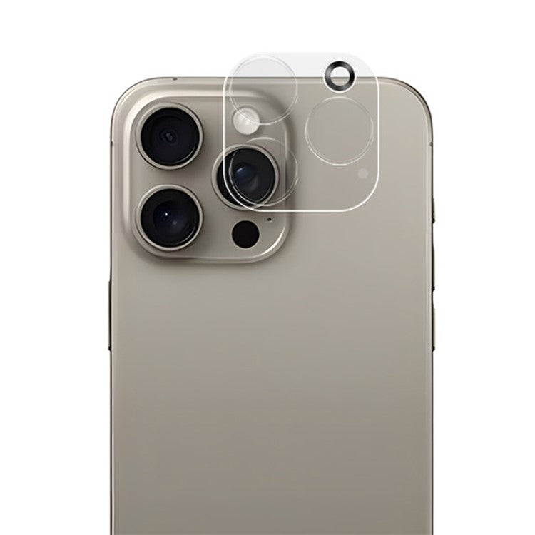 RURIHAI For iPhone 16 Pro Max Camera Lens Protector 3D High Transparency Lens Film