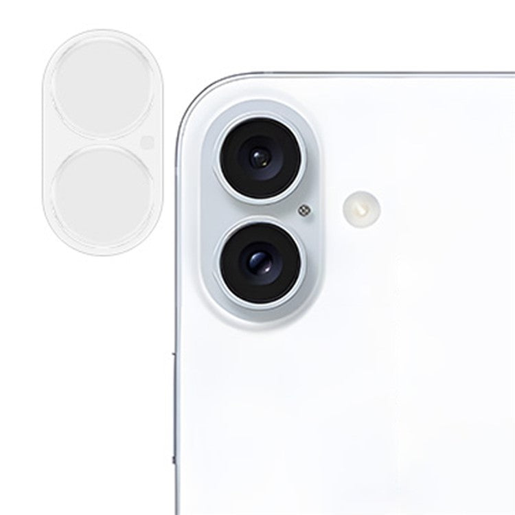 RURIHAI For iPhone 16 Plus / 16 3D Camera Lens Protector High Aluminum-Silicon Glass