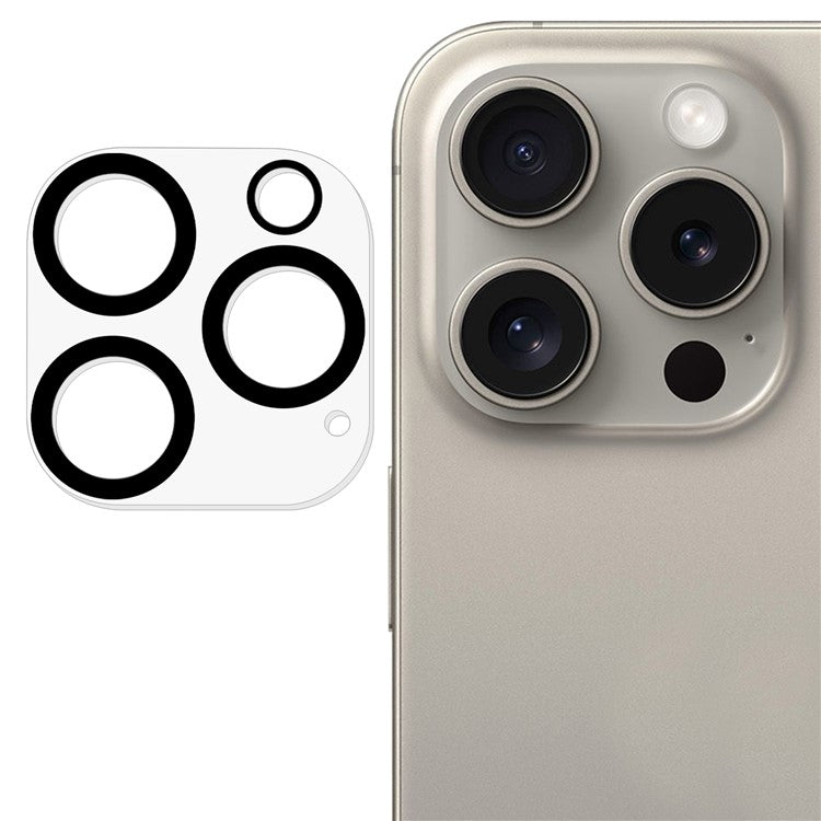 For iPhone 16 Pro Max / 16 Pro Camera Lens Protector Tempered Glass Lens Film Built-In Black Circles