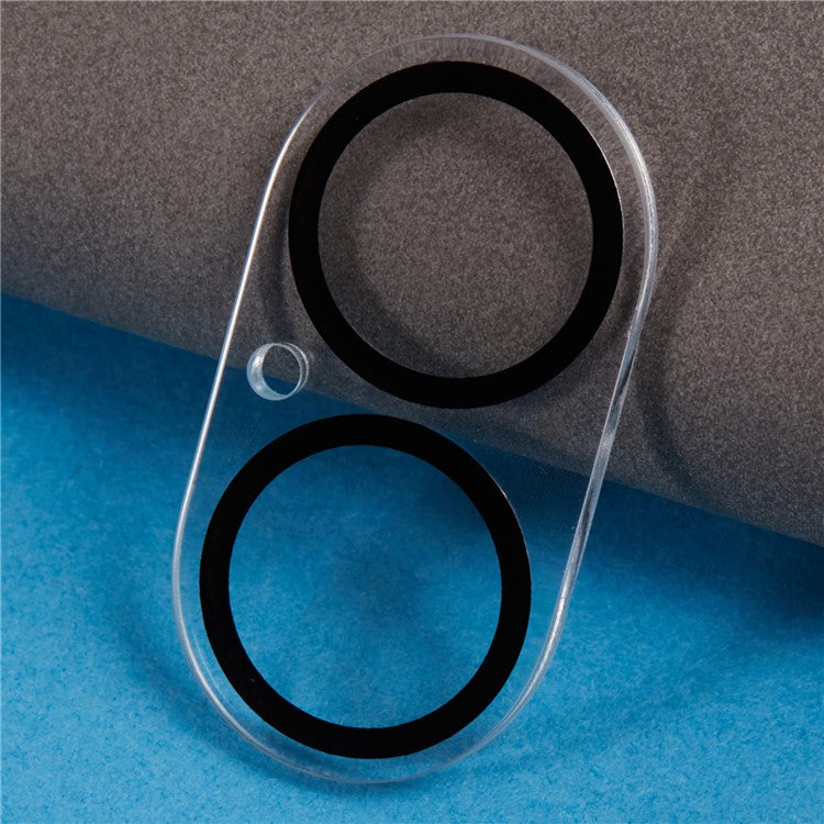 For iPhone 16 Camera Lens Protector Built-In Black Circles Tempered Glass Lens Film