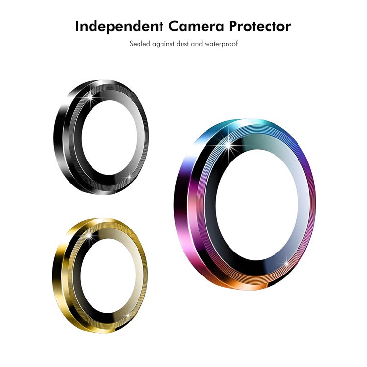 ENKAY HAT PRINCE 1Set For iPhone 16 Pro / 16 Pro Max Camera Lens Protector Metal Individual Ring Lens Film - Brown