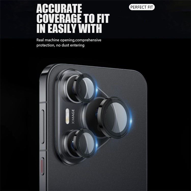 X-LEVEL AR Spotlight Series For Huawei Pura 70 Camera Lens Protector Set Individual Tempered Glass Lens Film - Black