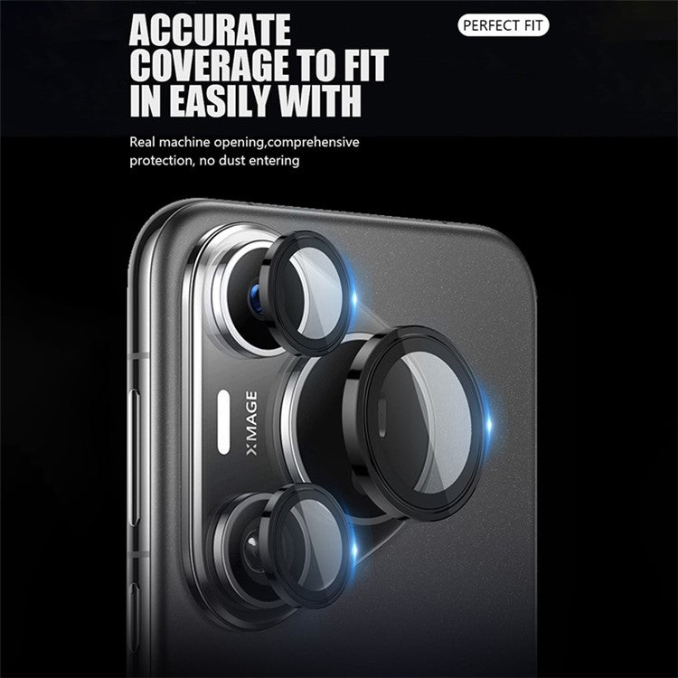 X-LEVEL AR Spotlight Series For Huawei Pura 70 Pro / Pura 70 Pro+ Camera Lens Protector Set Tempered Glass - Black