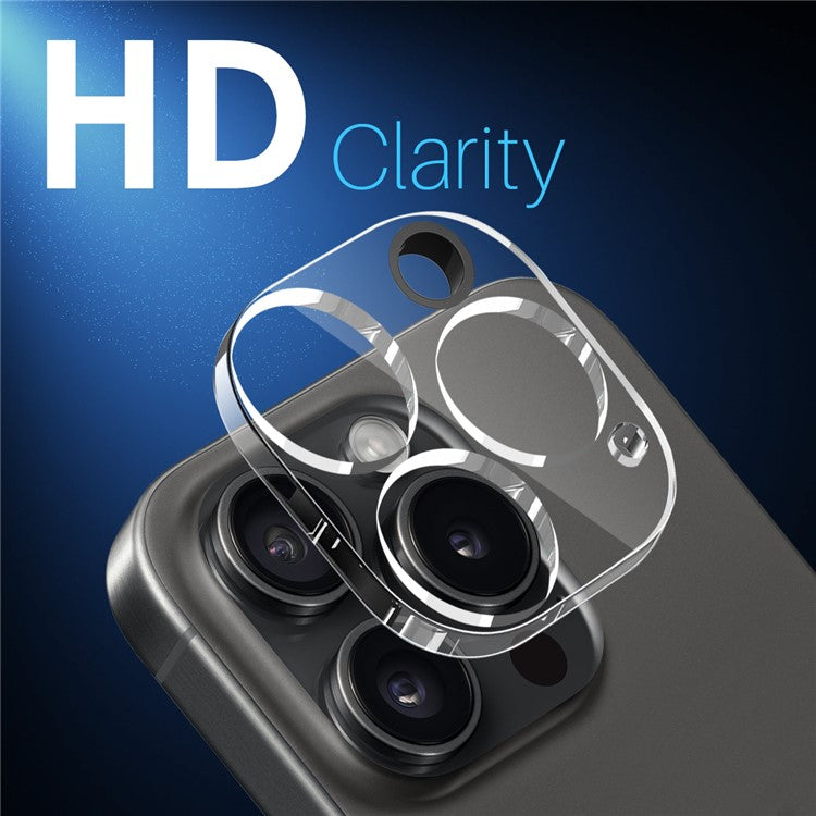 NORTHJO For iPhone 15 Pro / 15 Pro Max Clear Camera Lens Protector Tempered Glass 3D Full Coverage