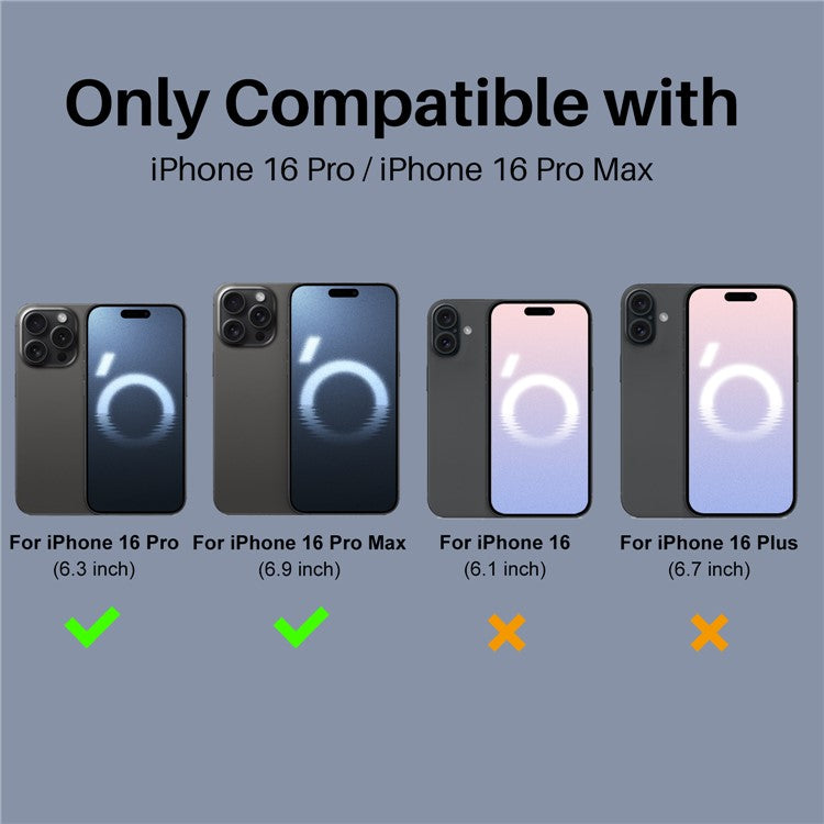 NORTHJO For iPhone 16 Pro  /  16 Pro Max Tempered Glass Camera Lens Protector HD Clear 3D Full Coverage