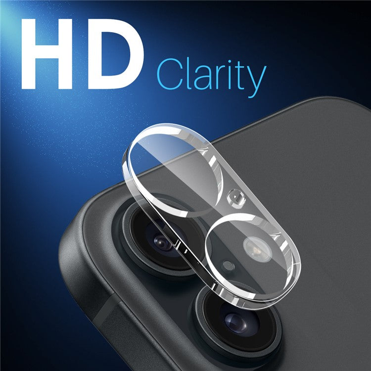 NORTHJO For iPhone 16 / 16 Plus Tempered Glass Camera Lens Protector HD Clear 3D Full Coverage