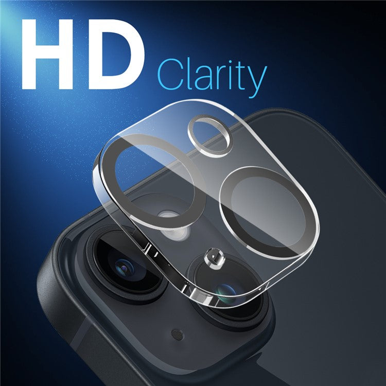 NORTHJO For iPhone 14 / 14 Plus Black Circles Camera Lens Protector Tempered Glass HD Clear 3D Full Coverage