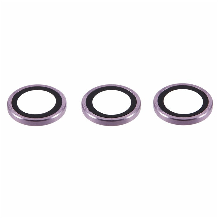 For Samsung Galaxy S24 FE Camera Lens Protector Set Metal + Tempered Glass Individual Ring Film - Purple