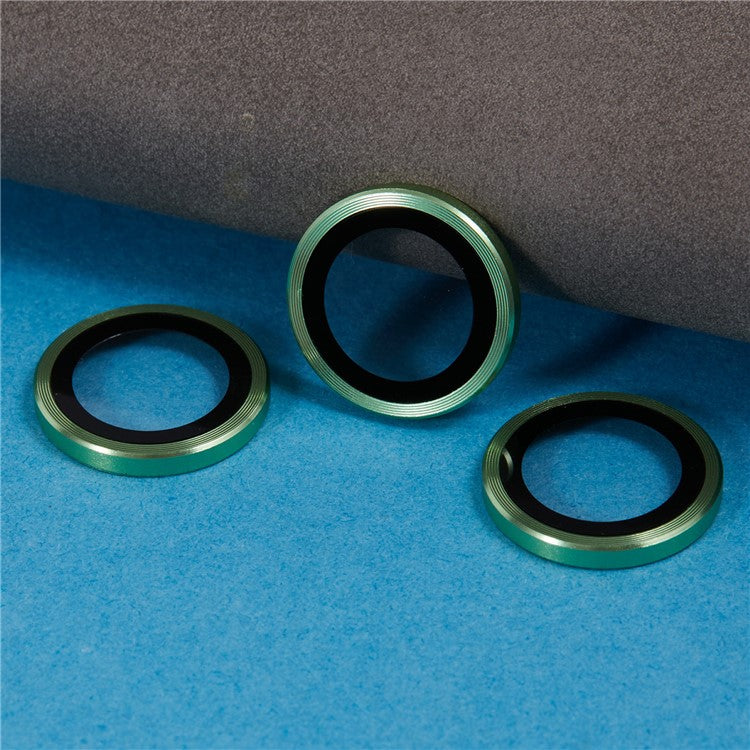 For Samsung Galaxy S24 FE Camera Lens Protector Set Metal + Tempered Glass Individual Ring Film - Green