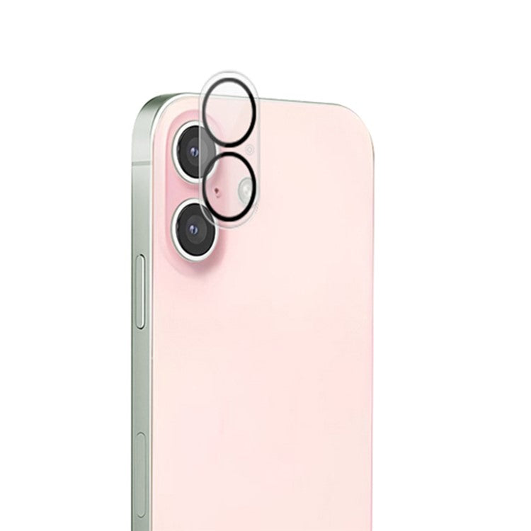 MOCOLO For iPhone 16 / 16 Plus Camera Lens Protector Silk Printing Tempered Glass Lens Film Night Circle Design