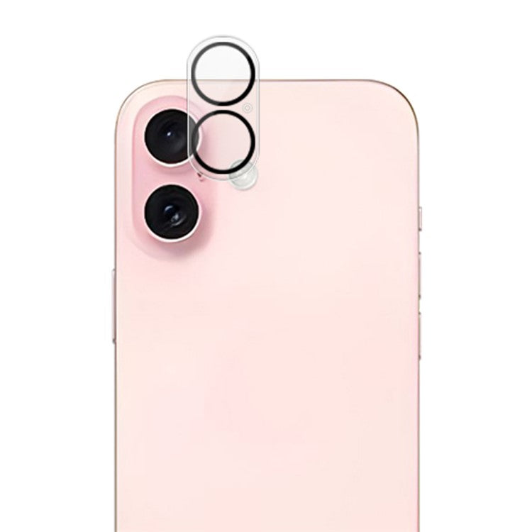 MOCOLO For iPhone 16 / 16 Plus Camera Lens Protector Silk Printing Tempered Glass Lens Film Night Circle Design