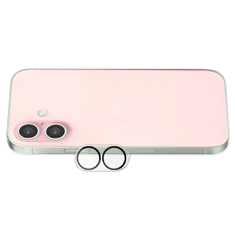 MOCOLO For iPhone 16 / 16 Plus Camera Lens Protector Silk Printing Tempered Glass Lens Film Night Circle Design