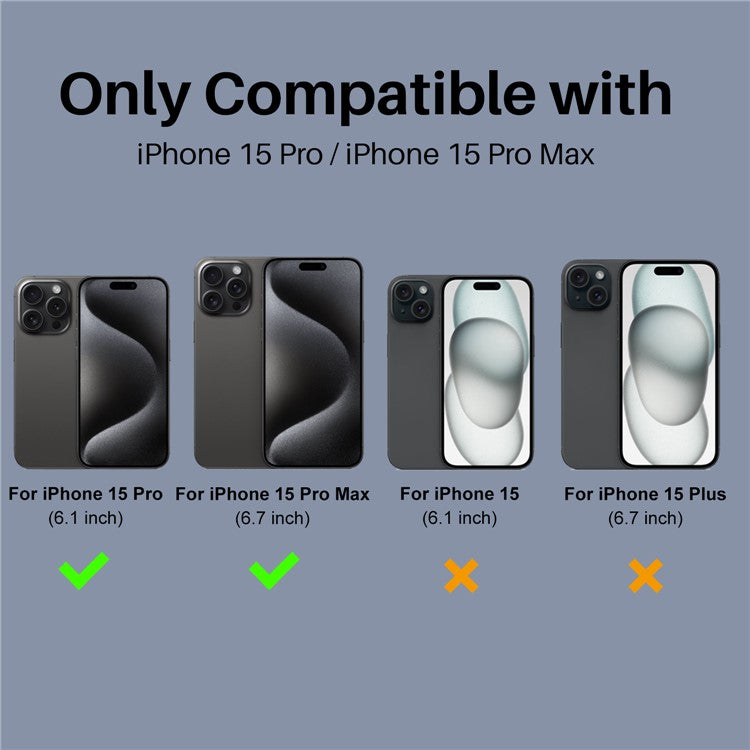 NORTHJO 2Pcs For iPhone 15 Pro  /  15 Pro Max Clear Camera Lens Protector Black Circles 3D Tempered Glass Lens Film