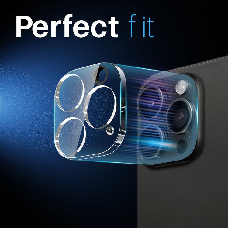 NORTHJO 2Pcs For iPhone 14 Pro  /  14 Pro Max Clear Camera Lens Protector HD 3D Integrated Tempered Glass Lens Film