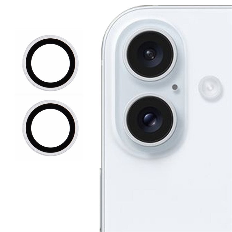 X-LEVEL AR Spotlight Series For iPhone 16 / 16 Plus Camera Lens Protector Set HD Individual Lens Film - Transparent