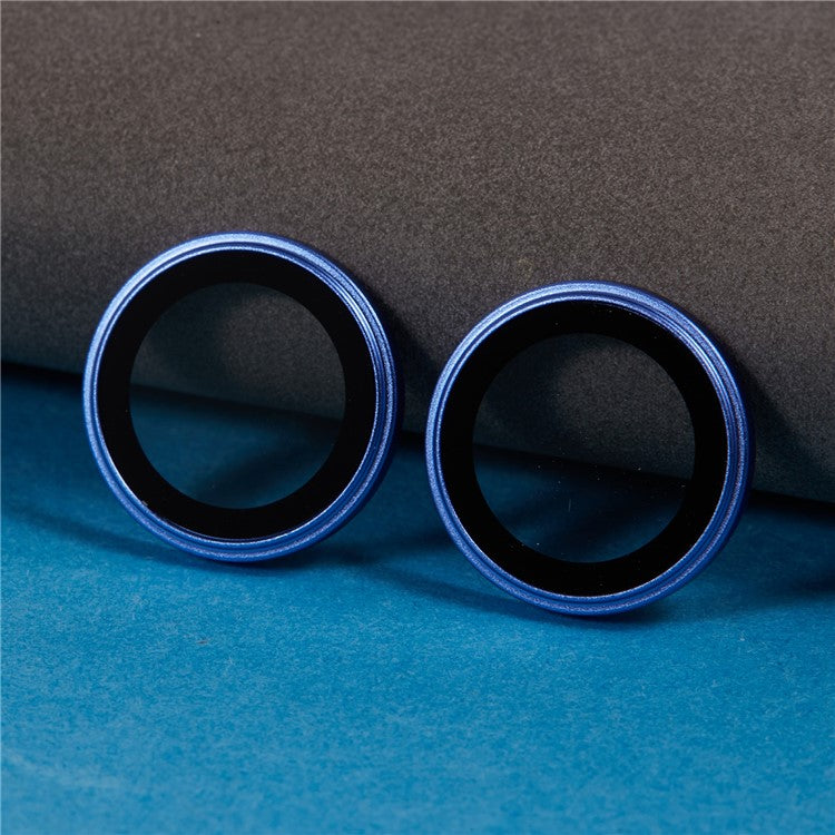 X-LEVEL AR Spotlight Series For iPhone 16 / 16 Plus Camera Lens Protector Set HD Individual Lens Film - Blue