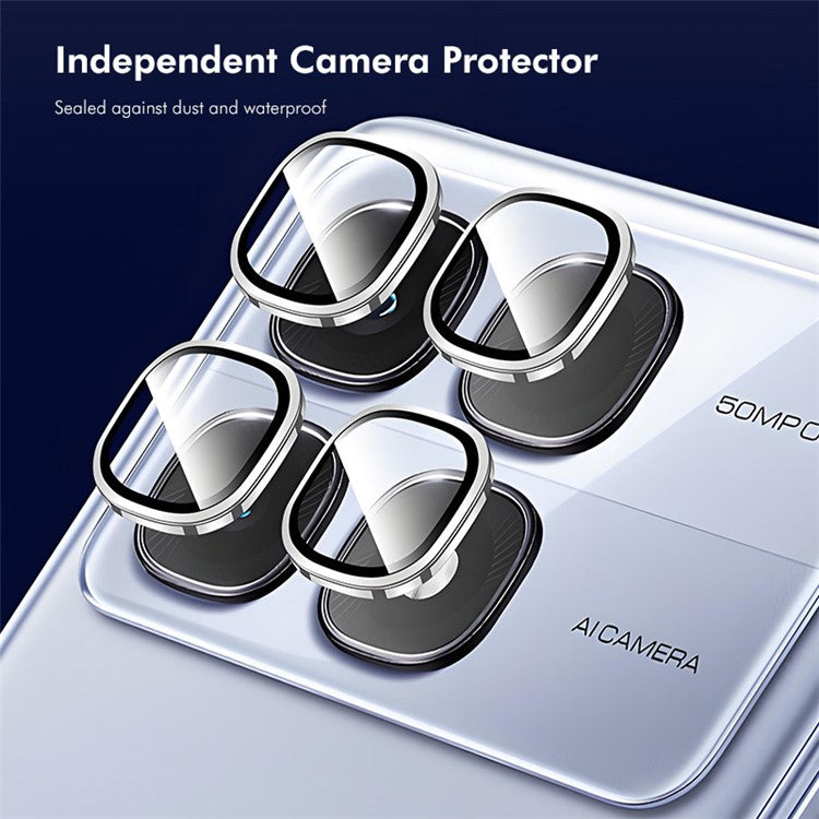 ENKAY HAT PRINCE 1Set For Xiaomi Redmi K70 Ultra Camera Lens Protector Metal Ring Lens Film - Silver