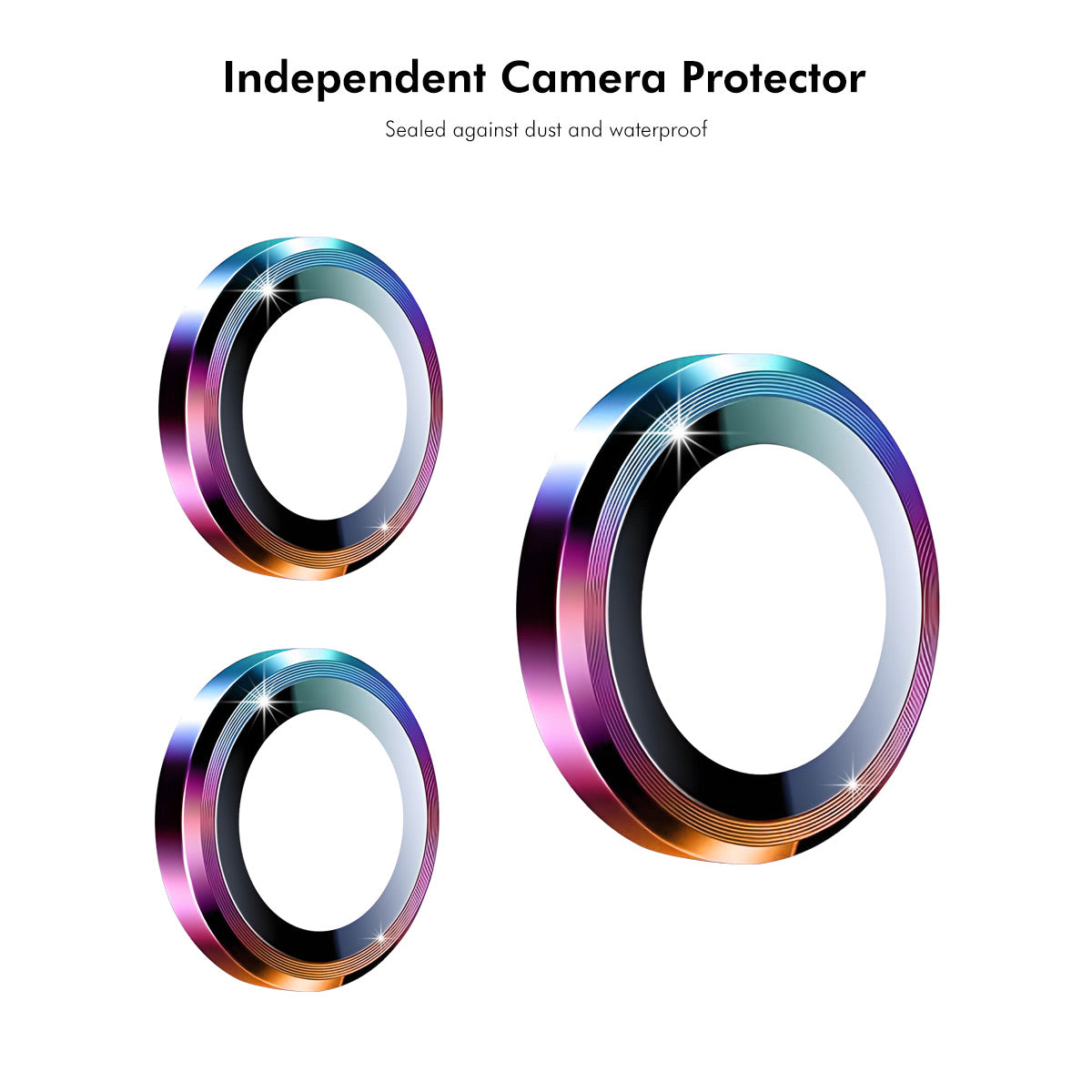 For Honor Magic V Flip 5G ENKAY Hat-Prince Camera Lens Protector Metal Ring Lens Film - Black