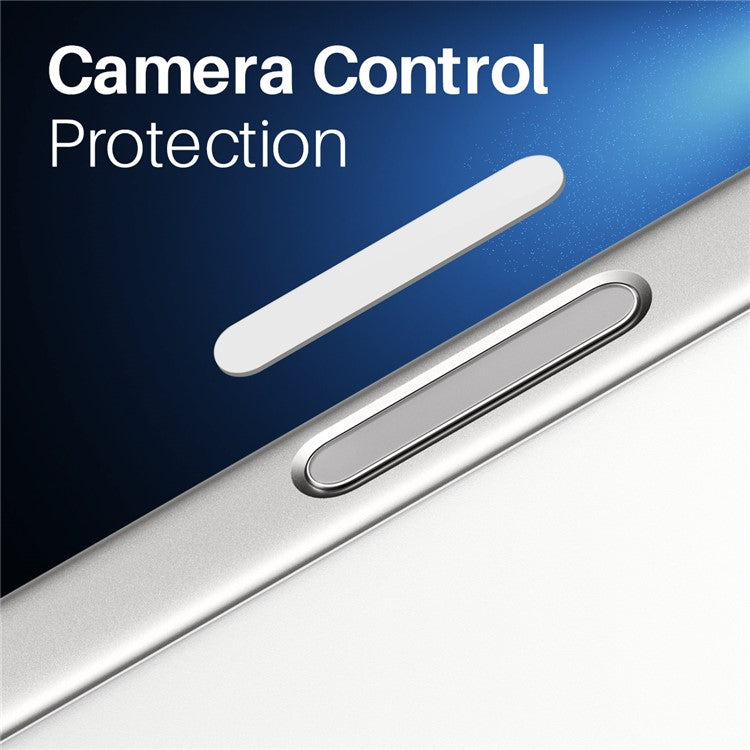 NORTHJO 2Pcs For iPhone 16 / 16 Plus / 16 Pro / 16 Pro Max Camera Control Button Cover Protector Tempered Glass Film - White