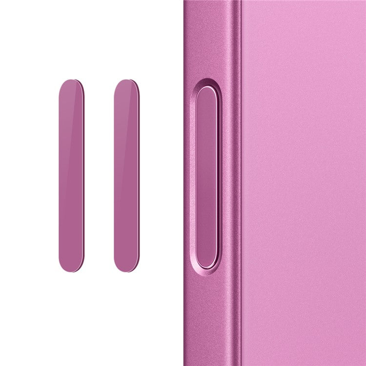 NORTHJO 2Pcs For iPhone 16 / 16 Plus / 16 Pro / 16 Pro Max Camera Control Button Cover Protector Tempered Glass Film - Pink