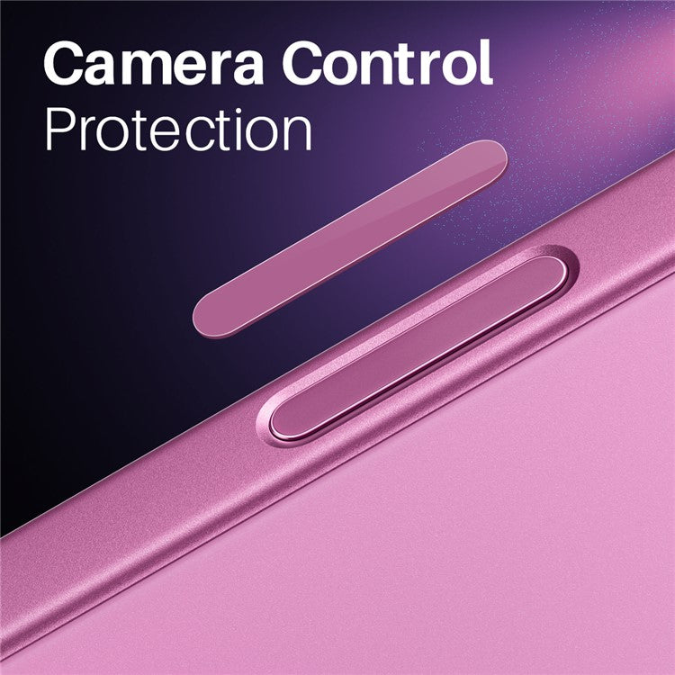 NORTHJO 2Pcs For iPhone 16 / 16 Plus / 16 Pro / 16 Pro Max Camera Control Button Cover Protector Tempered Glass Film - Pink