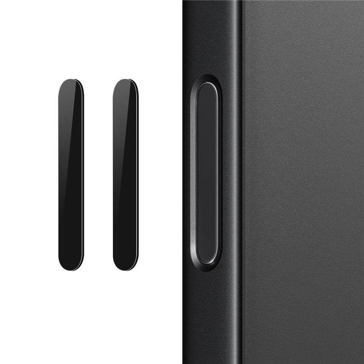 NORTHJO 2Pcs For iPhone 16 / 16 Plus / 16 Pro / 16 Pro Max Camera Control Button Cover Protector Tempered Glass Film - Black