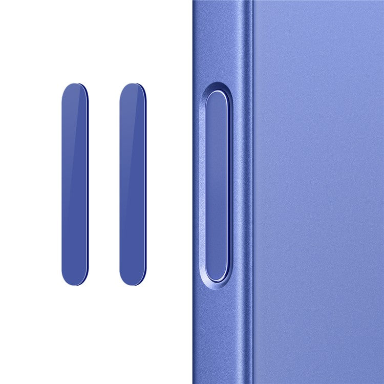 NORTHJO 2Pcs For iPhone 16 / 16 Plus / 16 Pro / 16 Pro Max Camera Control Button Cover Protector Tempered Glass Film - Blue