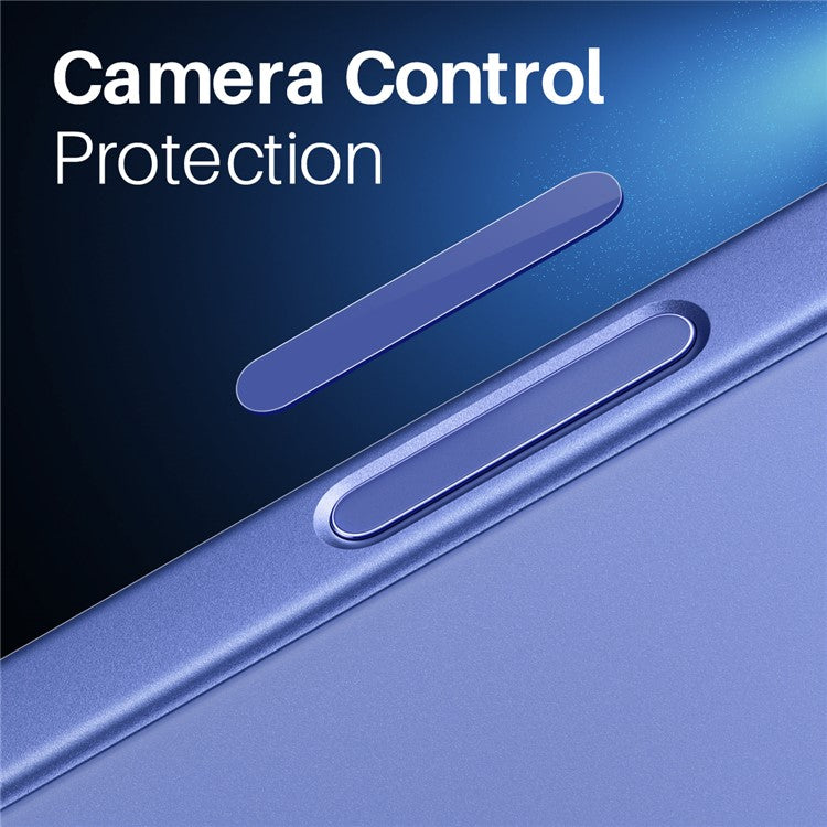 NORTHJO 2Pcs For iPhone 16 / 16 Plus / 16 Pro / 16 Pro Max Camera Control Button Cover Protector Tempered Glass Film - Blue