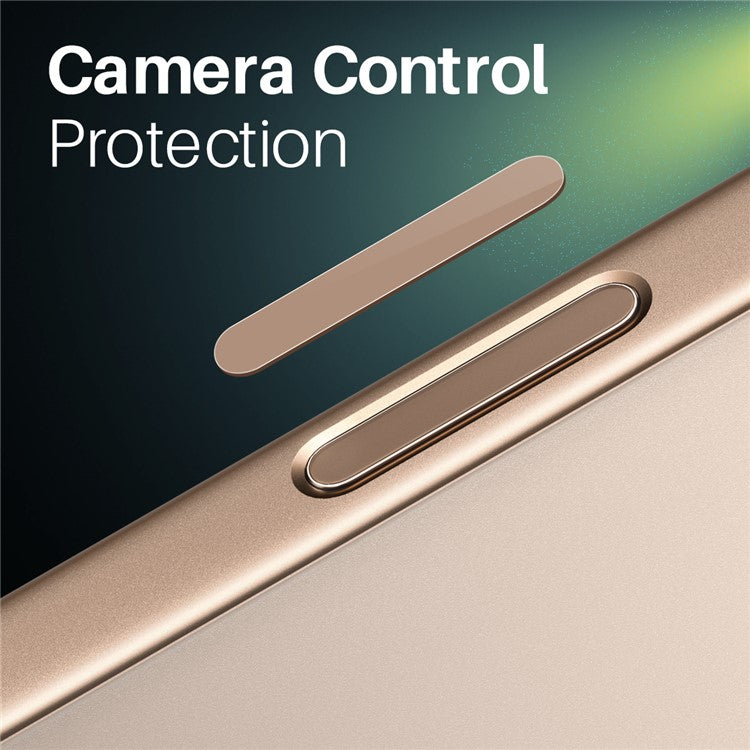 NORTHJO 2Pcs For iPhone 16 / 16 Plus / 16 Pro / 16 Pro Max Camera Control Button Cover Protector Tempered Glass Film - Desert