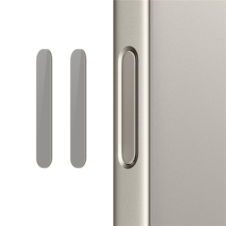 NORTHJO 2Pcs For iPhone 16 / 16 Plus / 16 Pro / 16 Pro Max Camera Control Button Cover Protector Tempered Glass Film - Natural