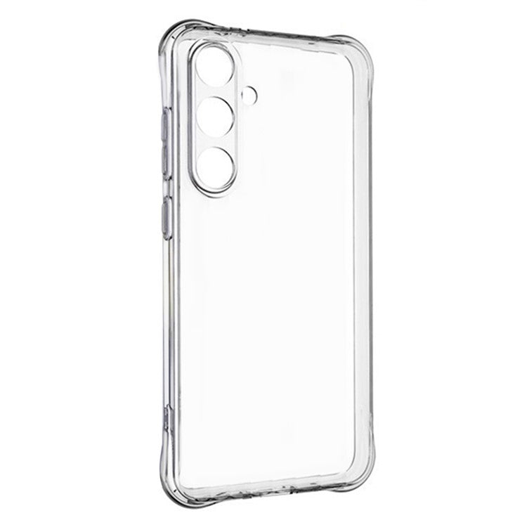 For Samsung Galaxy A56 5G Case 2.0mm TPU Clear Phone Cover with Tempered Glass Screen Protector