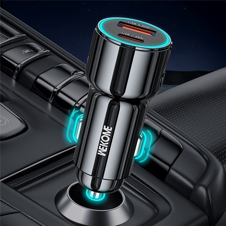 WEKOME WP-C49  Pop Digital Series USB-A+USB-C 63W Fast Car Charger