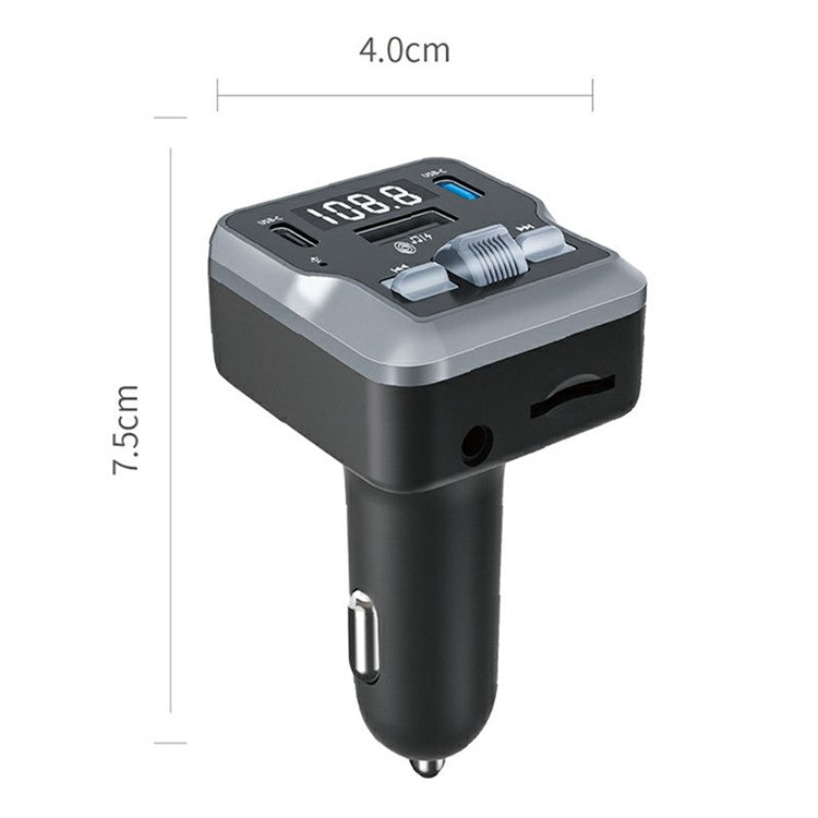 C66 Multifunctional Car Charger FM Transmitter Bluetooth Player Adapter with Remote Control