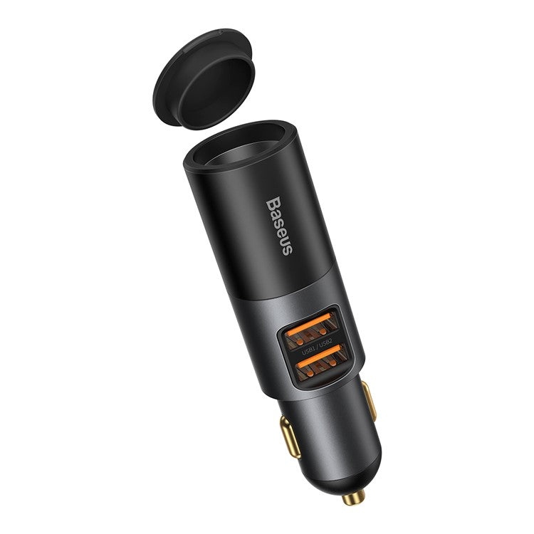 BASEUS Share Together 120W Dual USB Port Fast Charge Car Charger with Cigarette Lighter for 12-24V Car