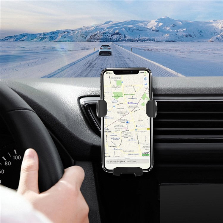 S19 15W Wireless Phone Charger Car Air Vent Holder Mount Gravity Sensing Auto Clamping Phone Stand Holder Qi Wireless Fast Charger - Blue