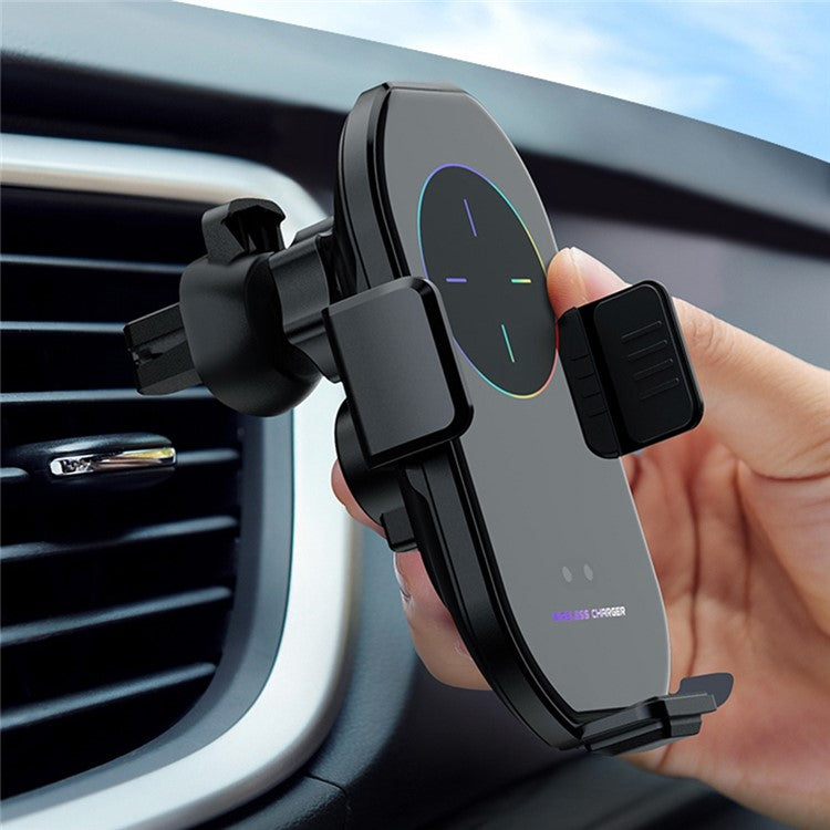 A7S Wireless Car Charger Auto Sensing Clamp Car Air Vent Outlet Phone Mount Holder Magnetic Charging Station