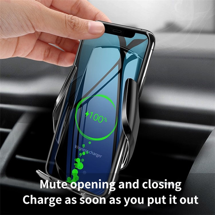 Q6 Wireless Car Charger Mount Infrared Sensor Wireless Charger Back Touch Auto Clamping Air Vent Phone Holder Support QC2.0 / 3.0 Protocol