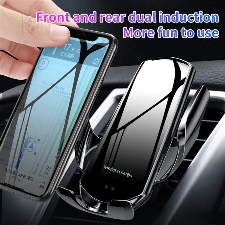 Q6 Wireless Car Charger Mount Infrared Sensor Wireless Charger Back Touch Auto Clamping Air Vent Phone Holder Support QC2.0 / 3.0 Protocol