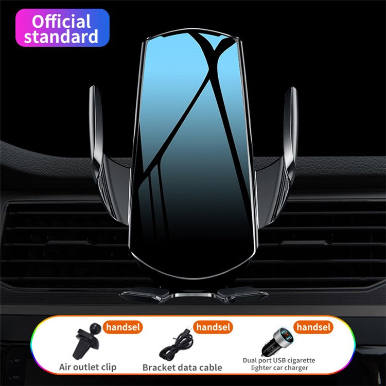 Q6 Wireless Car Charger Mount Infrared Sensor Wireless Charger Back Touch Auto Clamping Air Vent Phone Holder Support QC2.0 / 3.0 Protocol