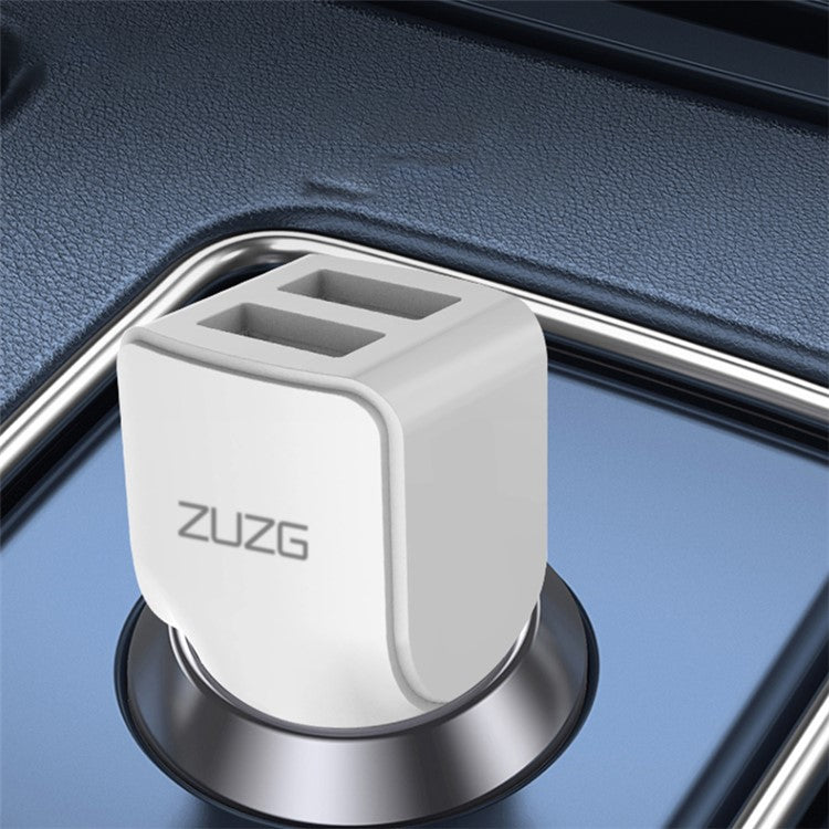 ZUZG ZC-C14 Dual USB PC+ABS Smart Car Charger 3.4A Cellphone Charging Adapter