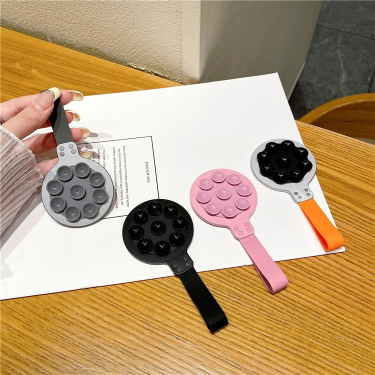 Magnetic Suction Cup Phone Mount Hands-Free Mirror Shower Phone Holder - Black