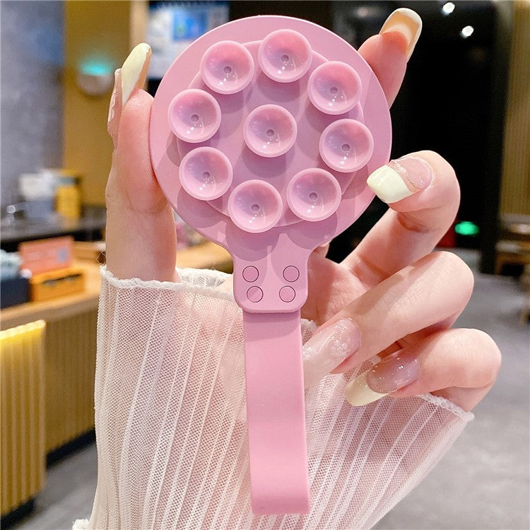 Magnetic Suction Cup Phone Mount Hands-Free Mirror Shower Phone Holder - Pink